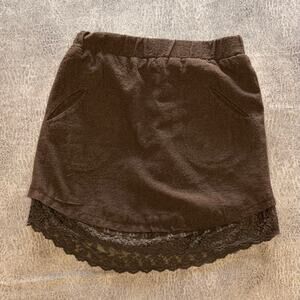 Buduan Mini Lace Trim Skirt